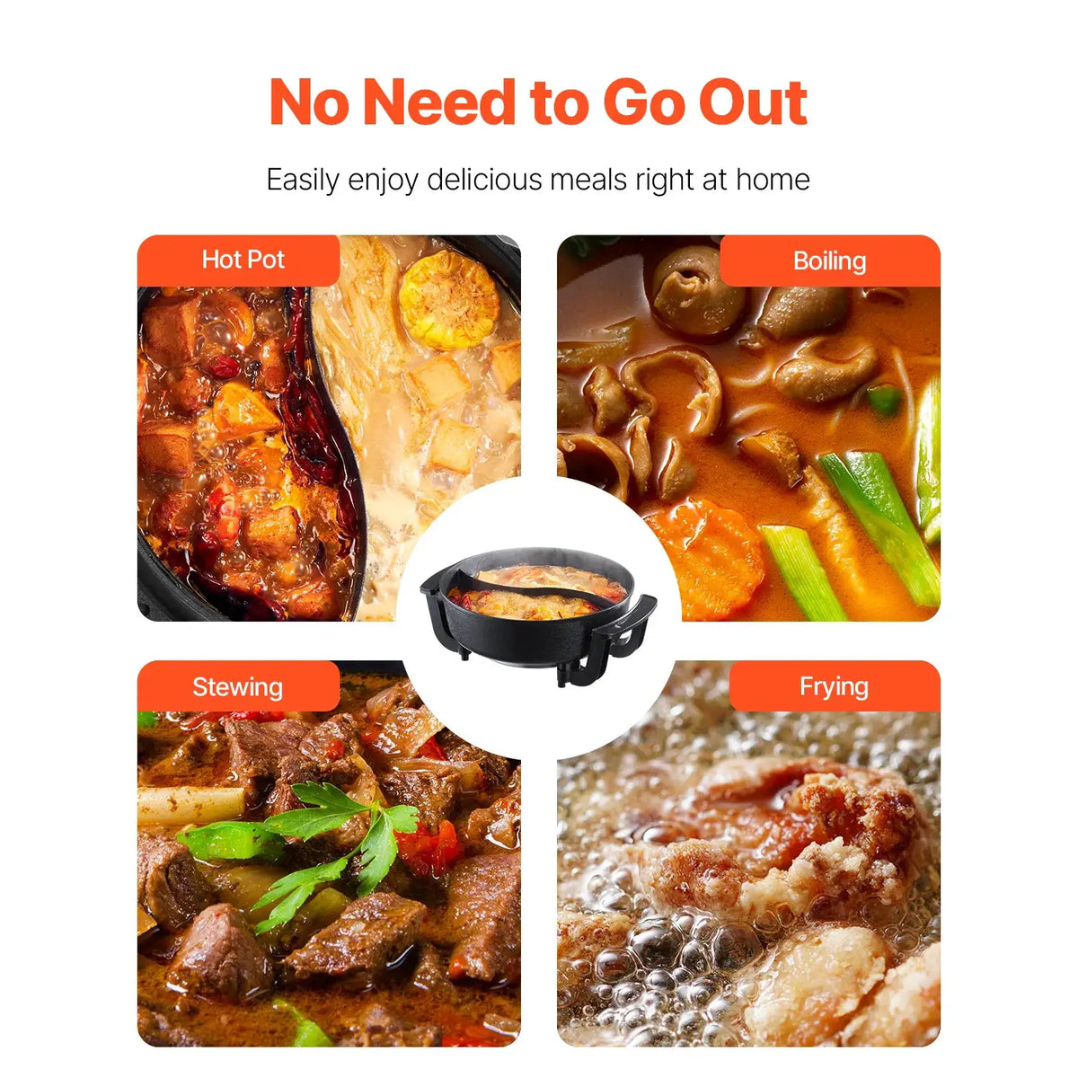 SucceBuy Electric Hot Pot L Double-flavor Shabu Shabu Pot — product view 4
