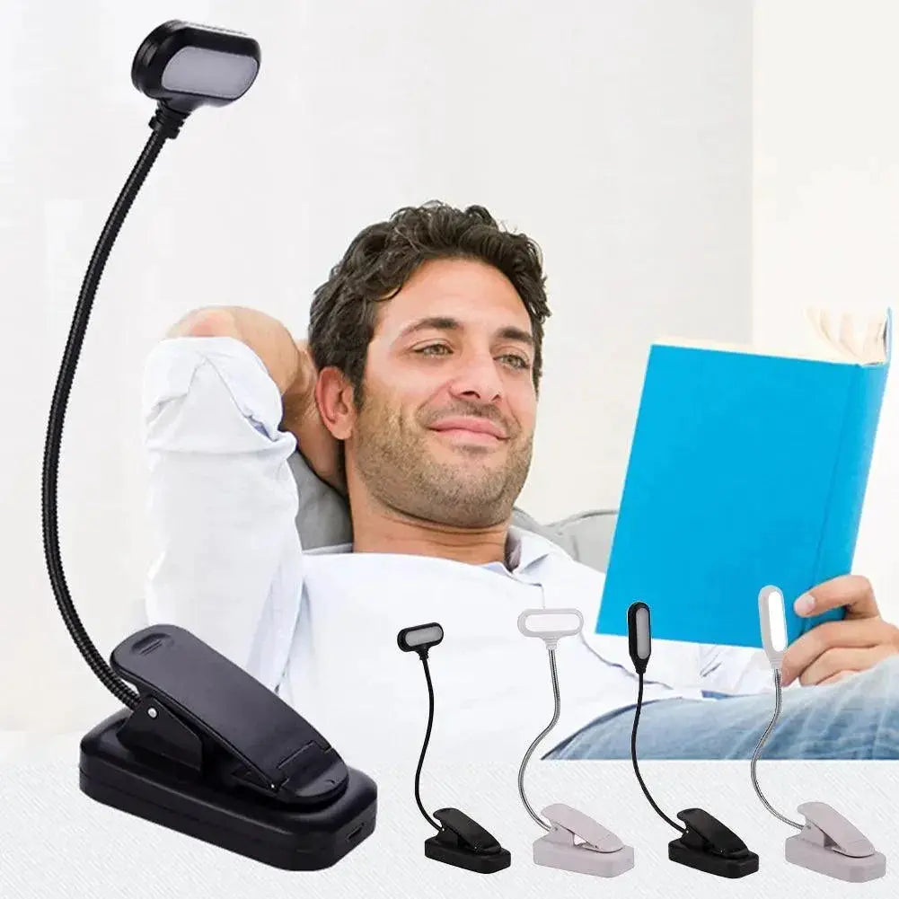 Portable LED Clip On Book Light Night Reading Companion
