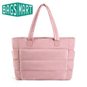 BAGSMART The Bubble Tote Bag Cotton Padded Purse