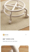 Pulley Low Stool: Wheel Children Shoe Changing