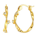 Mula Sterling Silver Golden Earrings