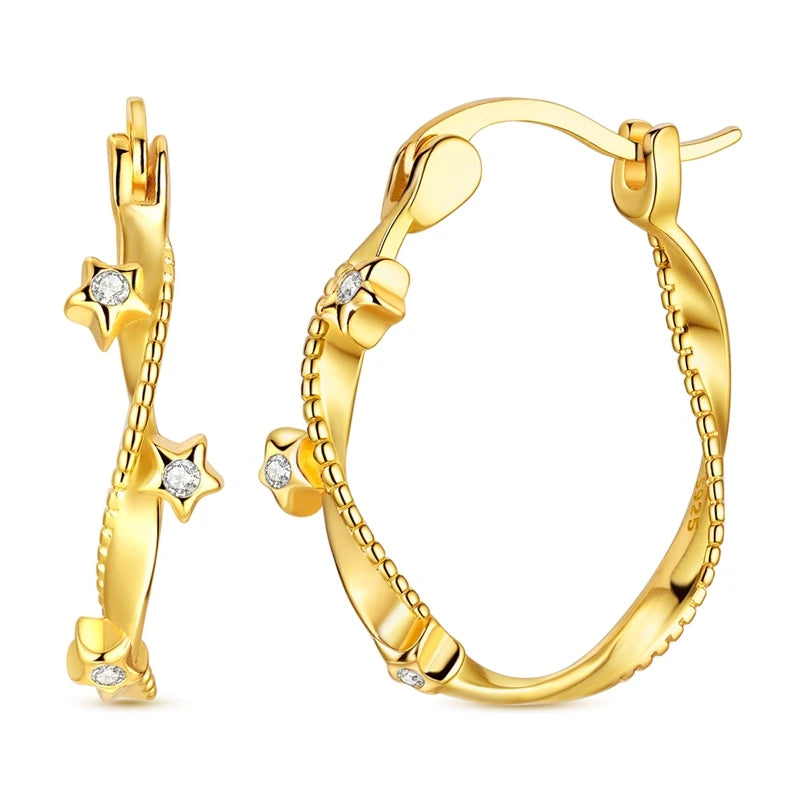 Mula Sterling Silver Golden Earrings