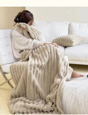 Soft Rabbit Plush Sofa Blanket for Home