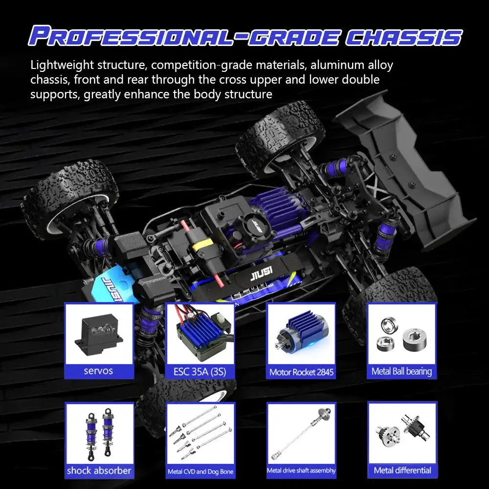 JIUSI WB12 PRO 1:12 Brushless RC Car 80km/h 4WD High Speed Off-road Drift Vehicle 2.4G Remote Control Racing Car Toys As Gift