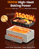 Smokeless Indoor Electric Grill, Countertop BBQ with Dual-Zone