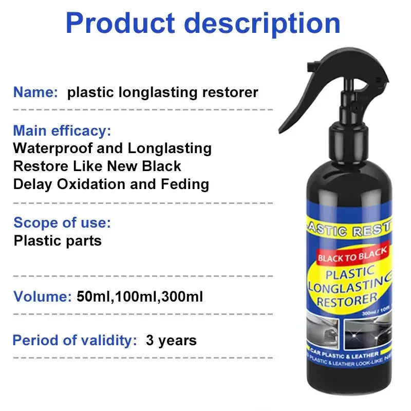 Back To Black Car Plastic Restorer Auto Polish Gloss Finish - OurLum.com