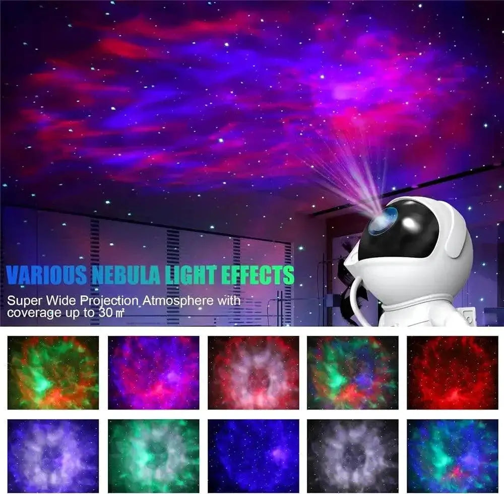 Astronaut Galaxy Projector Night Light With Remote For Kids