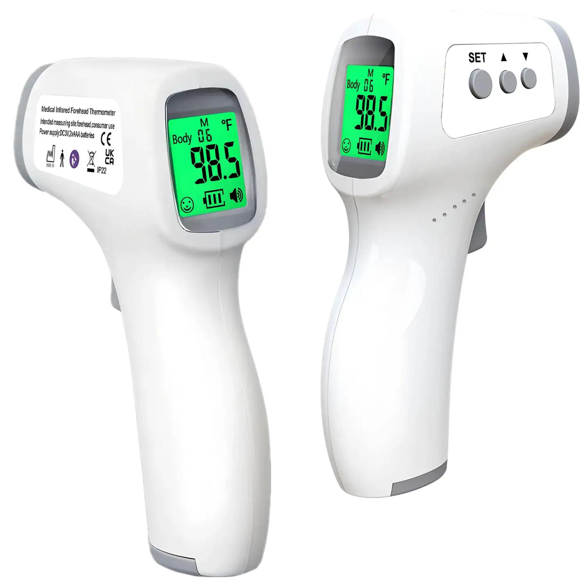 Non-Contact Ear Thermometer Finger Oximeter,for Infant & Adult, LCD Digital Display, Temperature/Pulse Rate Measurement