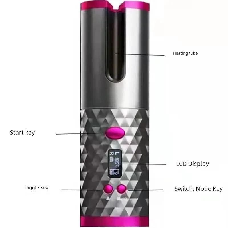 Wireless Hair Curler Cross Border Fully Automatic USB Curler - OurLum.com