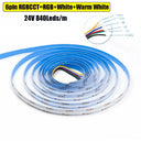 RGB COB LED Strip 12V 24V 840 LEDs Dotless High Bright Mood Lighting Ribbon
