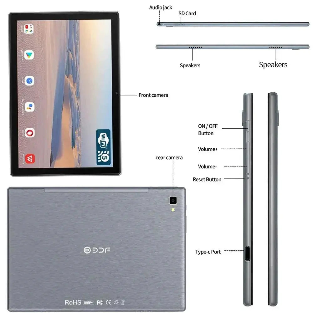 BDF Tab G10 10.1 Inch Android Tablet 8GB RAM 128GB Storage