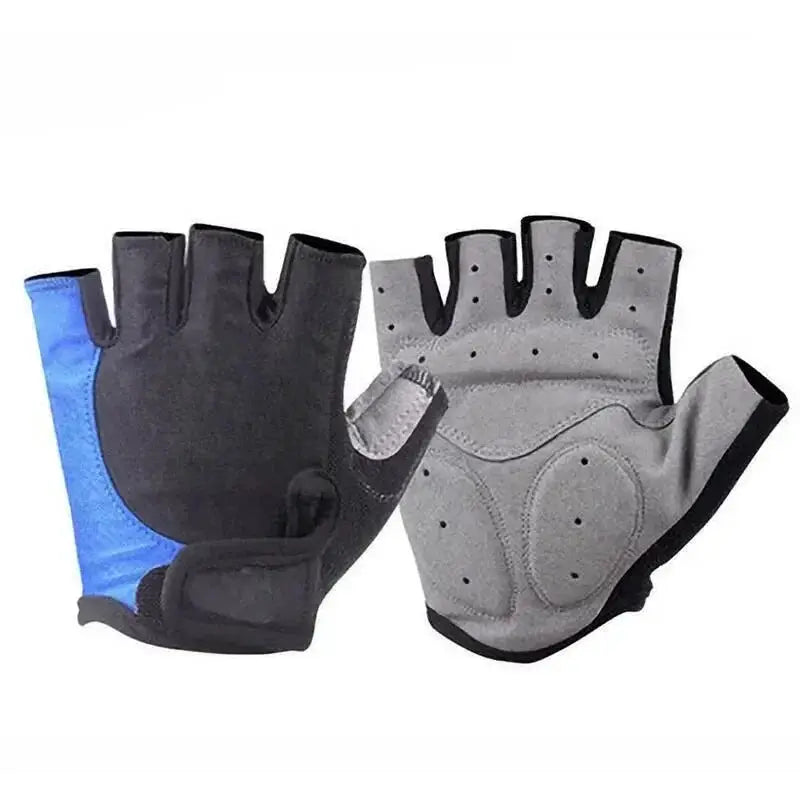 Half Finger Cycling Gloves Unisex Anti Slip Breathable Shock