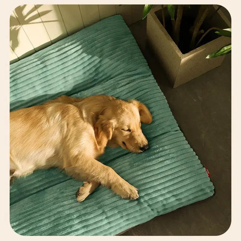 Pet Mat Corduroy Cotton Winter Dog Bed For Large Dogs