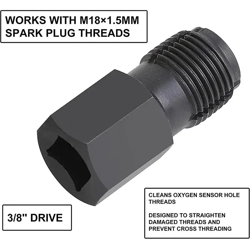 5pcs Oxygen Sensor Wrench Kit for Automotive O2 Socket Removal Install Offset Vacuum Sensor Socket Thread Chaser Tool