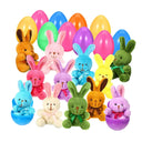 12Pcs Prefilled Easter Eggs with Plush Bunny Toys Gift