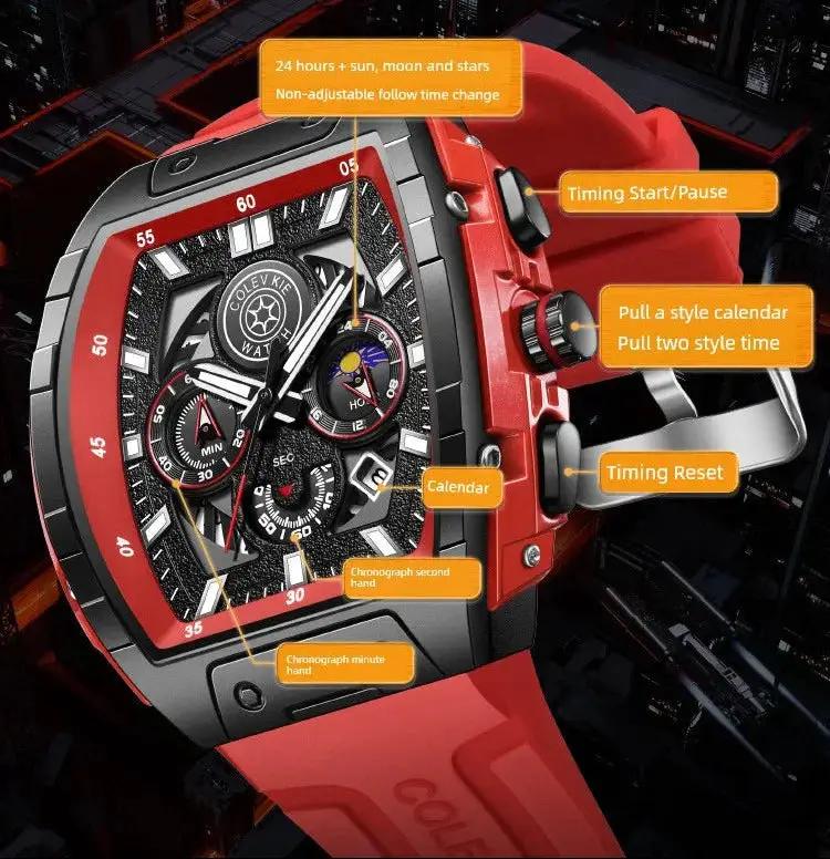 Colevkie Barrel Shaped Men's Mechanical Watch 2024