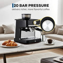 Espresso Machine with Grinder, Italian Semi-Automatic Pressure