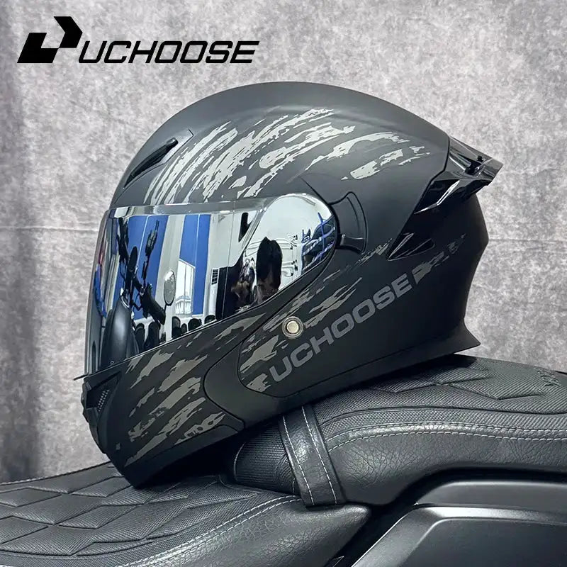 DOT Flip-Up Off-Road Motorcycle Helmet — product view 9