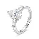 Sterling Silver Silver Moissanite Engagement Ring