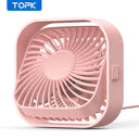 TOPK USB Portable Mini Fan 3 Speed 360°Rotatable Desk Fan