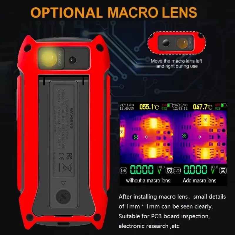 TOOLTOP ET14S Handheld ISR 240x240 Thermal Imager Camera 2.8Inch AC/DC Multimeter Automotive Pipline Eletrical Fault Detection