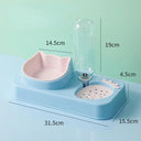 Pet Feeder And Water Fountain Double Bowl For Cats