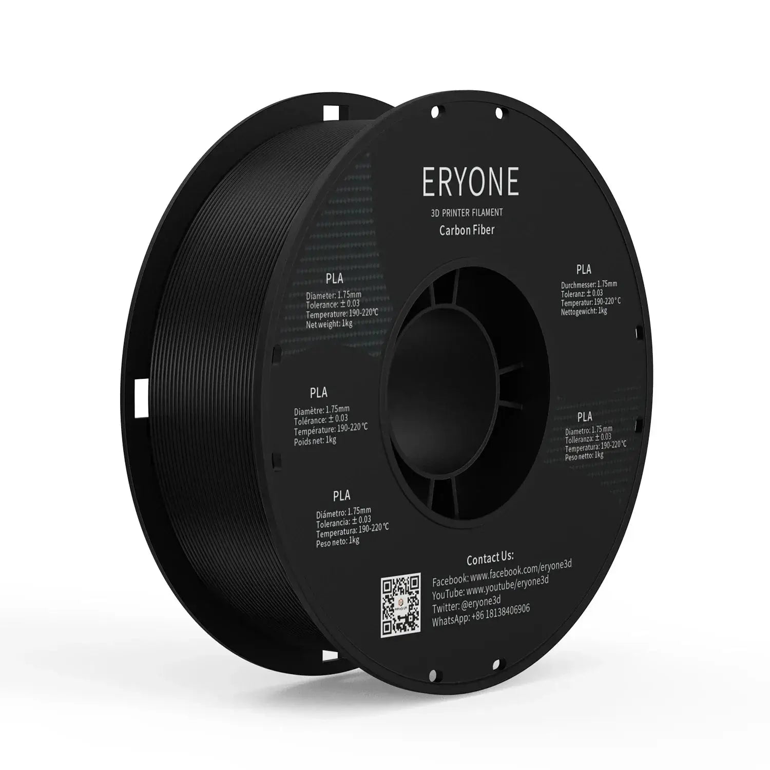ERYONE Carbon Fiber Filament 1kg 1.75mm ASA ABS PETG PLA