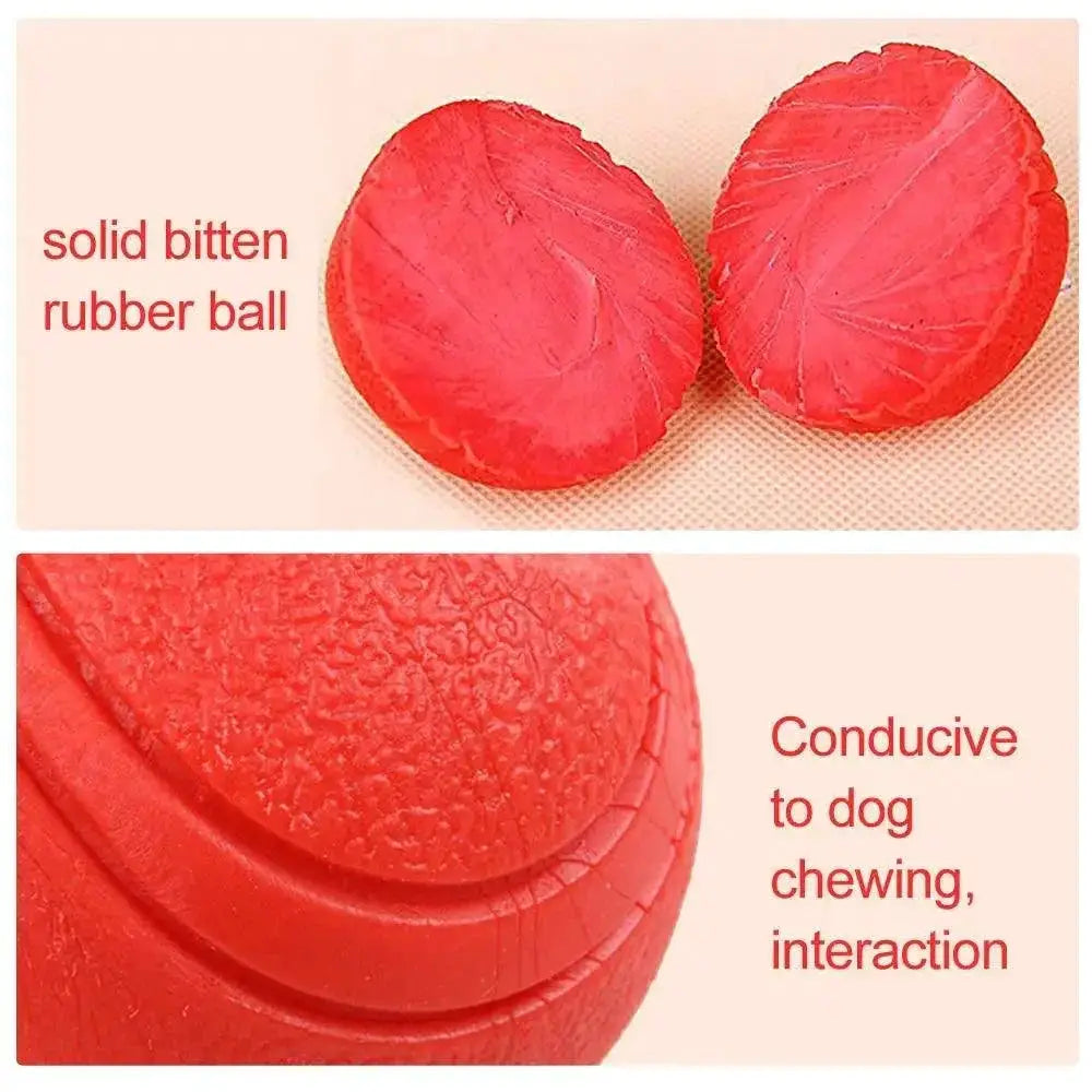 Hoopet Red Rubber Dog Toy Ball for Puppies and Pitbulls