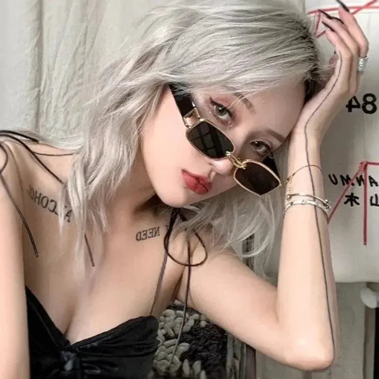 Trendy Retro Rectangle Sunglasses For Men And Women Fashion