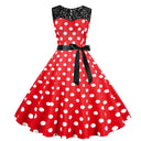 Polka Dot Lace Swing Dress