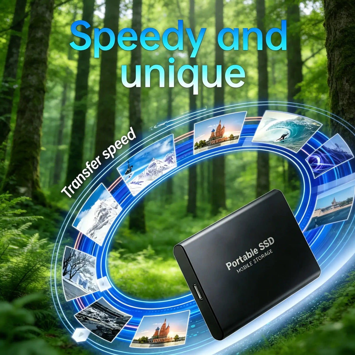 Brand Portable SSD 4TB High Speed External Hard Drive 1TB USB3.2 Type-C Hard Disk 16TB Mass Solid State Drive for Laptop/PC/MAC