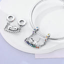 Cat Collection Silver Charm Bead