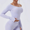 Yoga Shirts Cloud Hide Sexy Long Sleeve Top