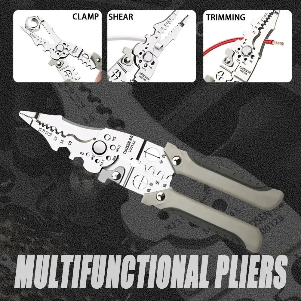 Electrical Wire Crimper Cable Cutter Adjustable Tool