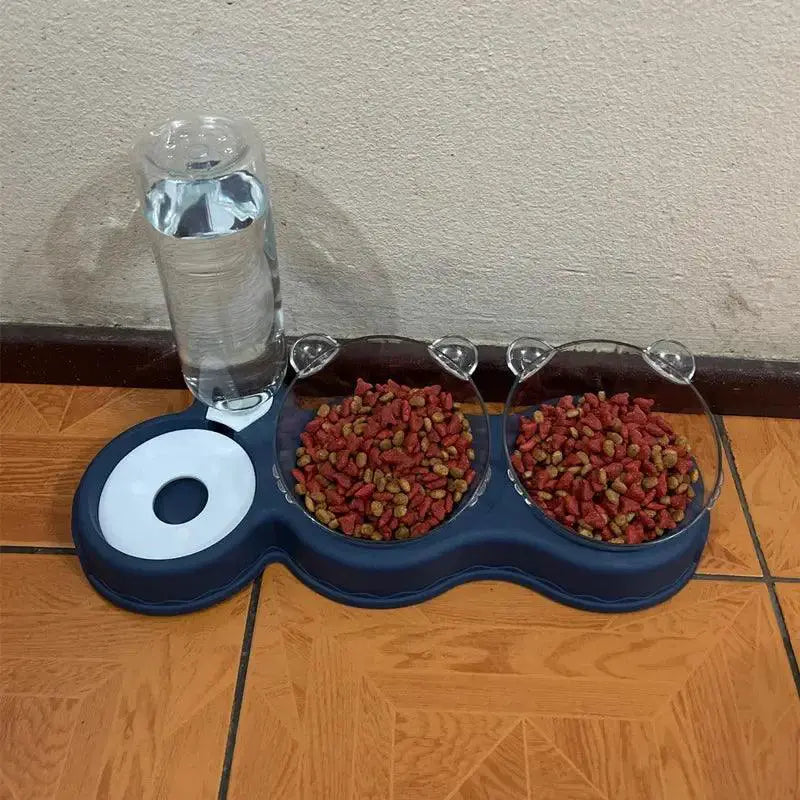 Automatic Pet Feeder With Water Fountain For Cats 3 In 1