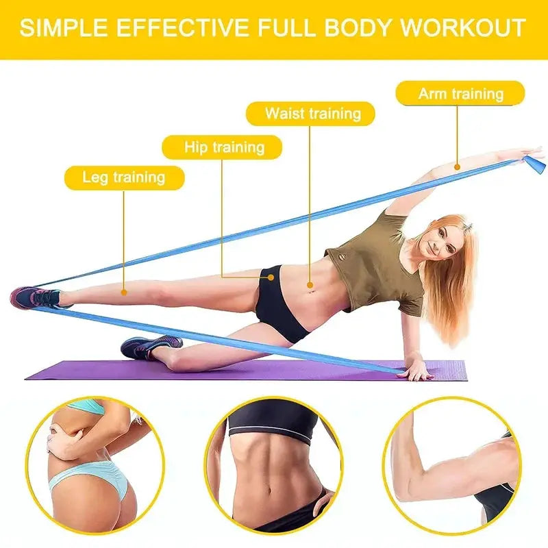 Versatile TPE Resistance Bands Set for Home Gym Workouts