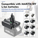 18V Lithium Battery Adapter for Dyson V6 V7 V8 Vacuum