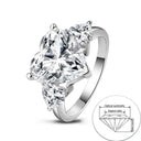 Heart Moissanite Ring in Sterling Silver