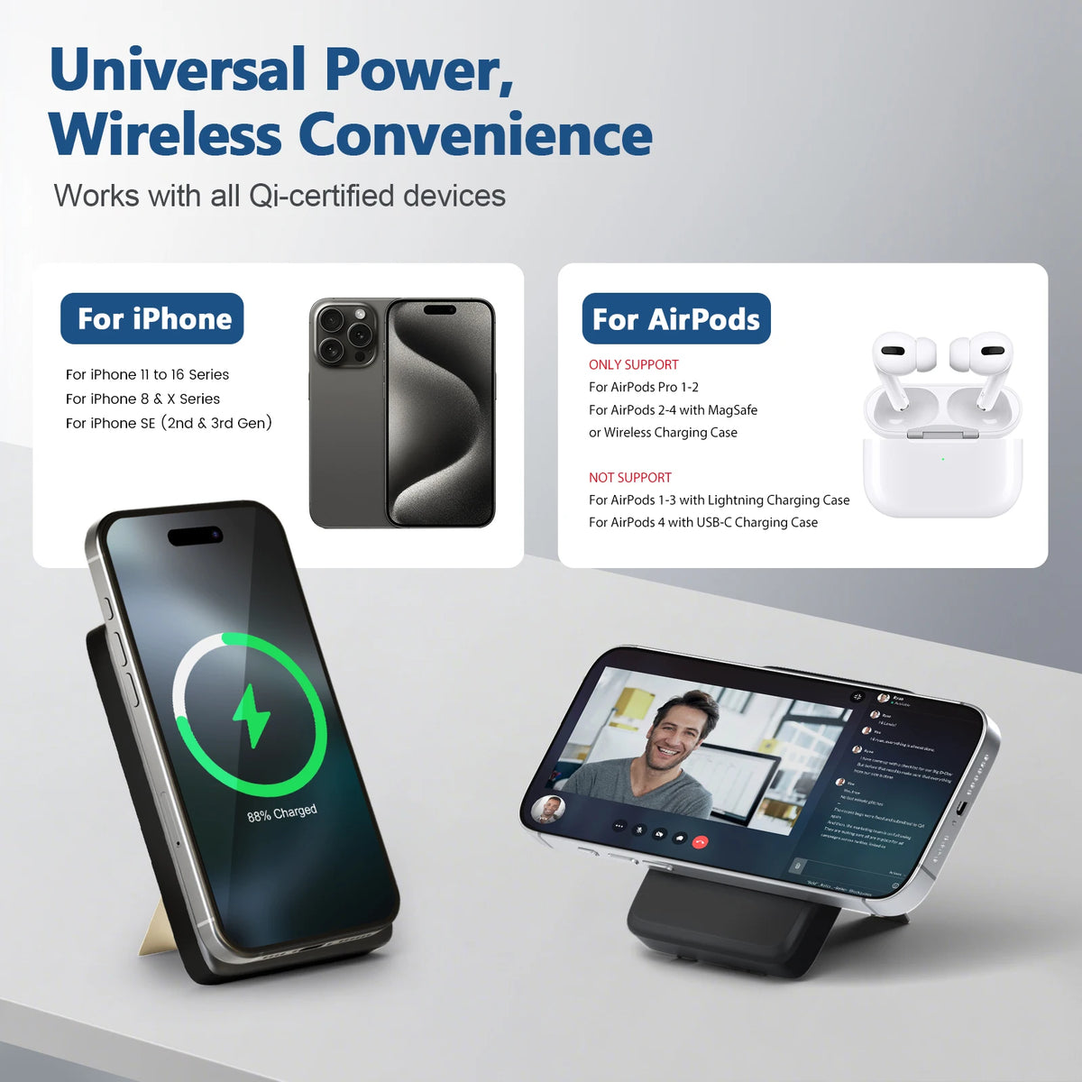 Wireless Magnetic Power Bank Fast Charging Portable External — product view 3