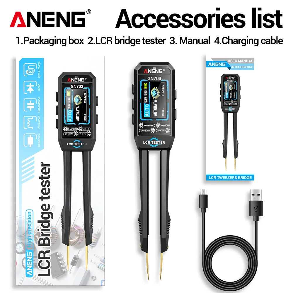 Aneng Smart Tweezers Lcr Meter
