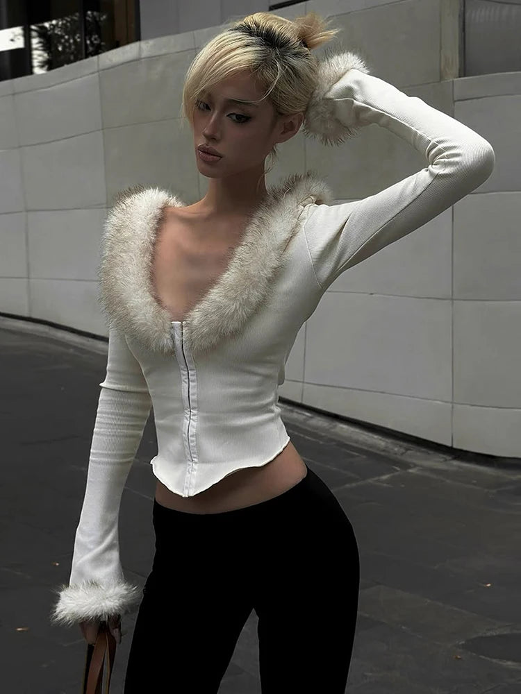 V Neck Button Casual Shirt