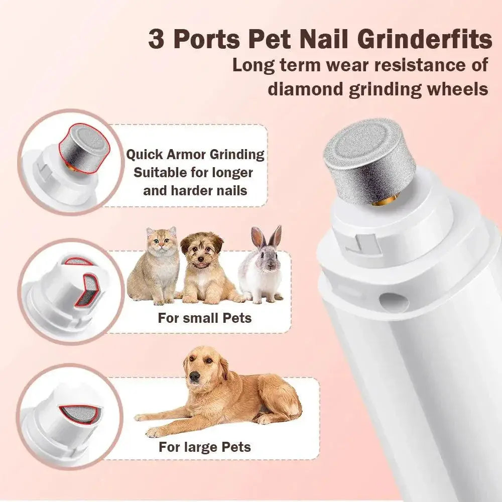Pet Nail Trimmer Electric Rechargeable Grooming Tool