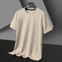 Summer O Neck Short Sleeve T Shirts For Men Casual Waffle
