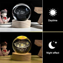 Luminous Crystal Ball LED Night Light Saturn Lamp