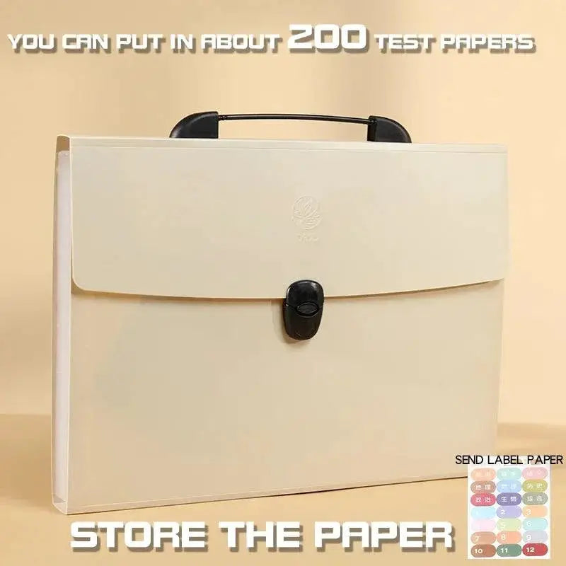 A4 File Folder 13 Layers PP Fashion Storage Bag Organizer