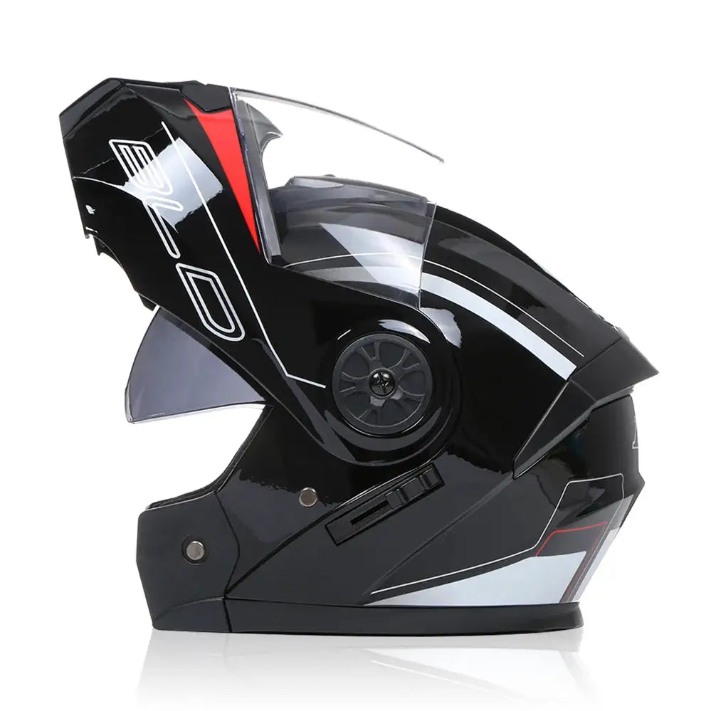 BLD New Arrival High Quality Men Women Motorcycle Racing Flip Up Helmet ABS Material Modular Dual Lens Helmet DOT Approved