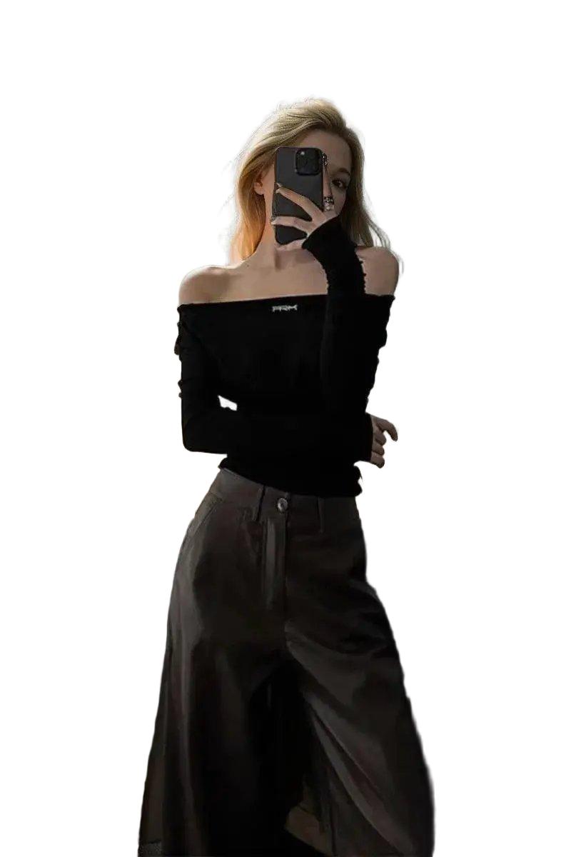 Fall Glamour Off Shoulder Top for Women — product view 1