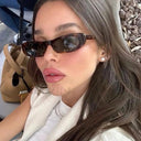 Chic Women's Cat Eye Sunglasses 2023 Oval Black Eyewear