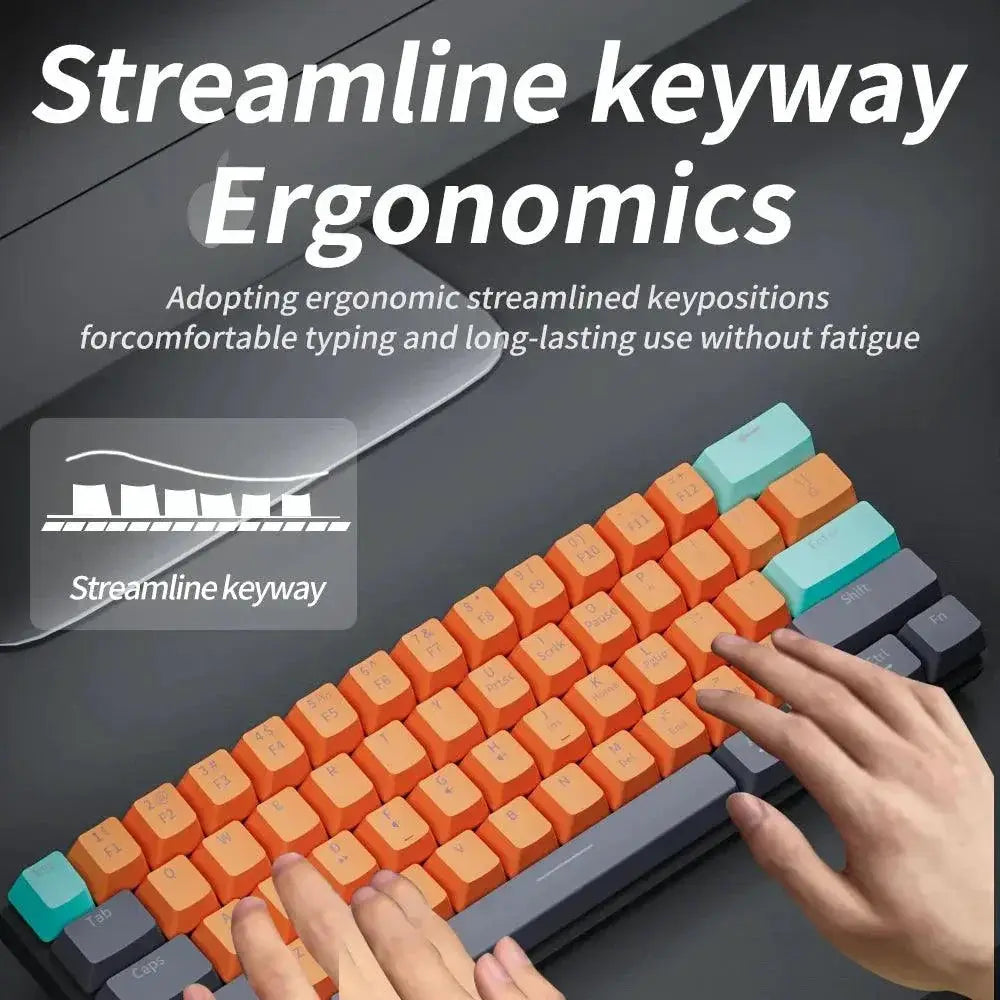 MUCAI Mini Mechanical Gaming Keyboard Red Switches