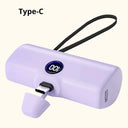 Mini Power Bank - 5000mAh Fast Charge With Led